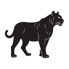 Tiger silhouette vector on a white background. illustration eps 10
