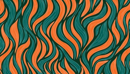 animal print zebra pattern in orange and dark green colors modern abstract seamless background design for print wallpaper wrapping paper textile fabric