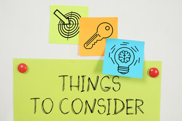 Things to consider and Suggestion of thought as coaching concept