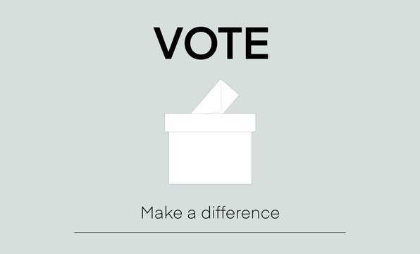 a white ballot box with a piece of paper being inserted, voting process and the importance of participation, ballot box graphic, make a difference vote, Make a difference