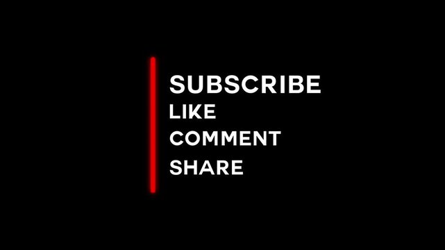 Red and white Minimalist subscribe comment like share 4k