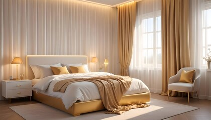 interior modern design room 3d