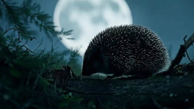 hedgehog on the moon