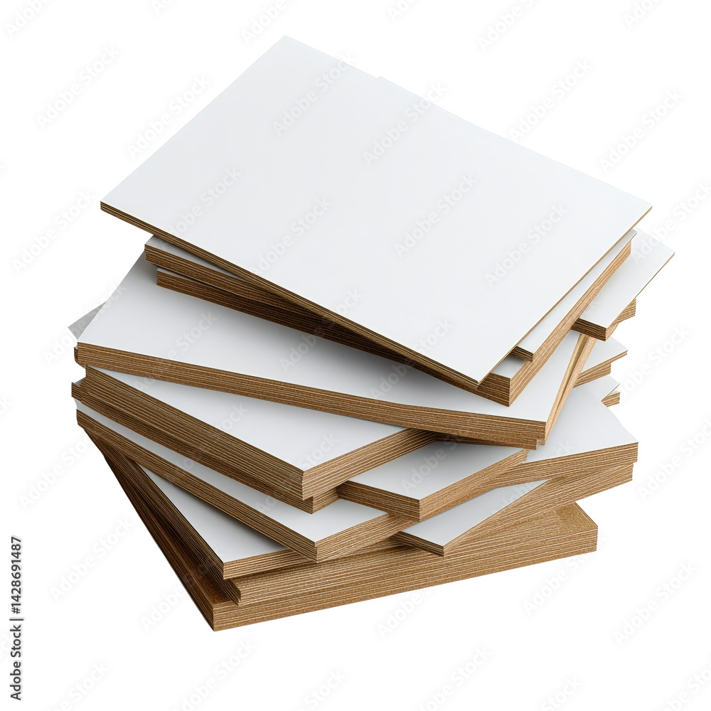 Poster stack of blank notebooks with white pages for creative projects