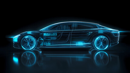 Eco-futuristic car design ultra-modern electric