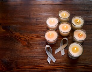 candles on a wooden table pregnancy and infant loss awareness month