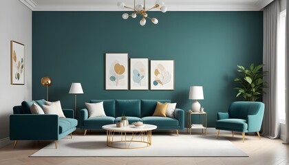 interior modern design room 3d