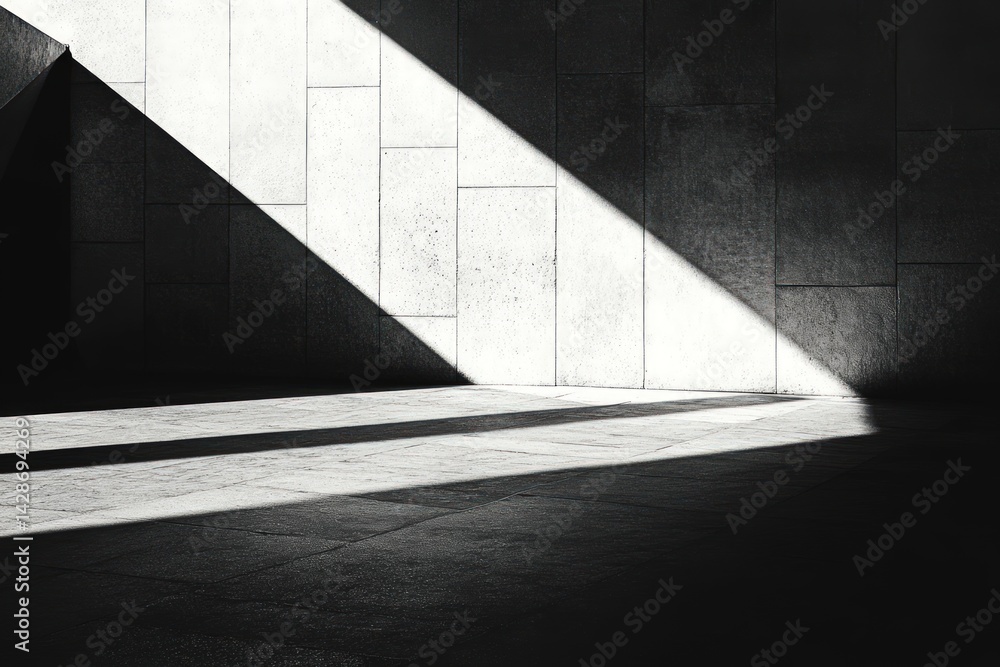 Poster sunlight streams through modern architecture