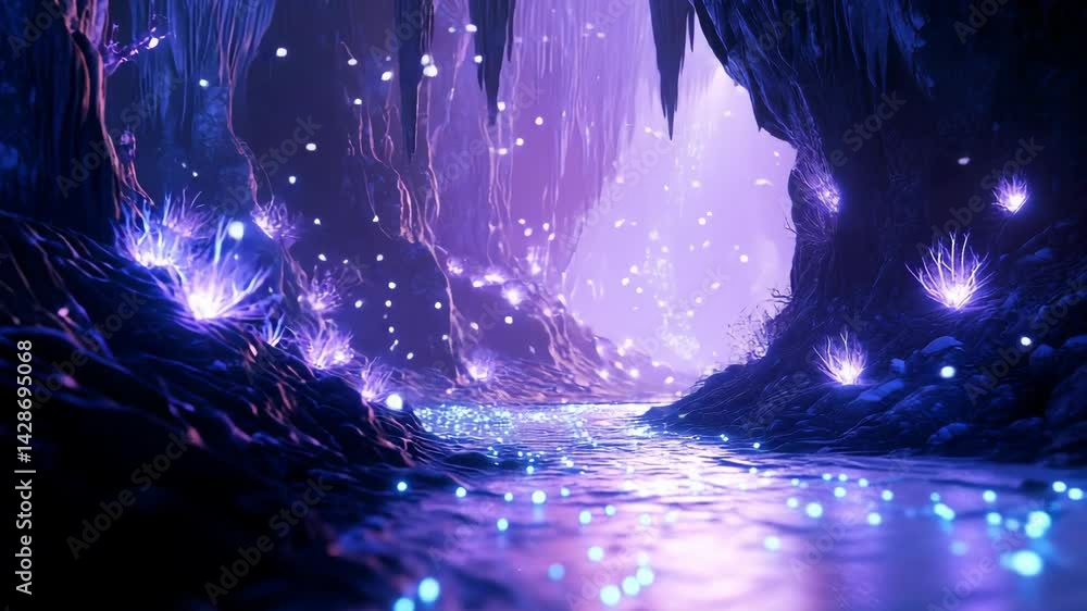 Poster experience dynamic motion in a futuristic realm filled with brilliant lights and captivating ambianc