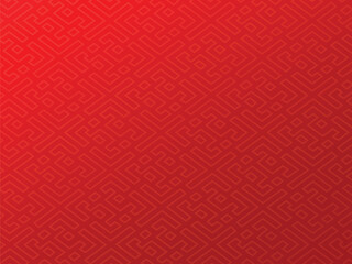 A vibrant red labyrinth its intricate paths creating a mesmerizing dance of lines and shadows