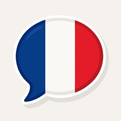 French flag Speech Bubble 