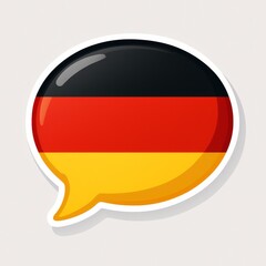 German flag Speech Bubble 