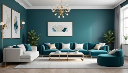 interior modern design room 3d