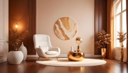 interior modern design room 3d