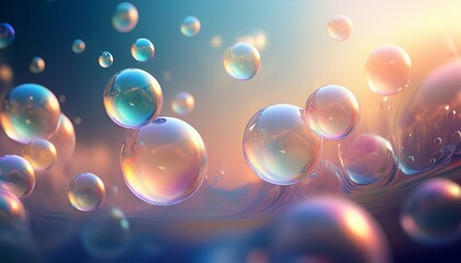bubbles floating in soft light creating a dreamy atmosphere