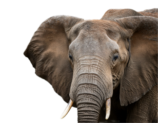 African elephant isolated on transparent background