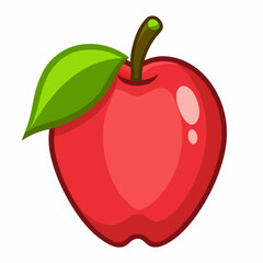 red apple vector illustration