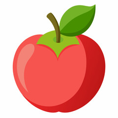 red apple isolated on white