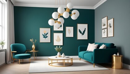 interior modern design room 3d