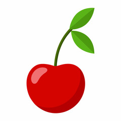 red apple with leaves