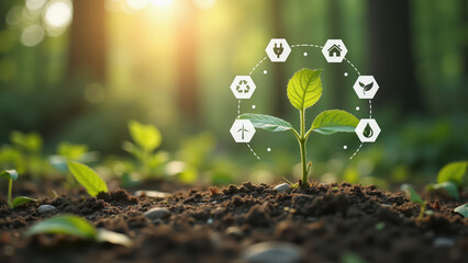 Sustainable energy sources with growing plant