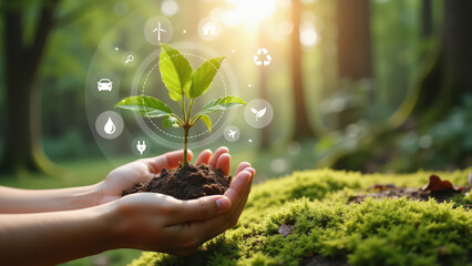 Sustainable energy sources with growing plant
