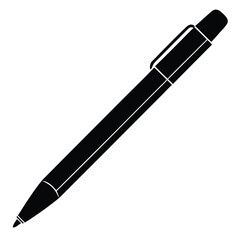 Isolated Black Vector Artist Element stylus pen With White Background
