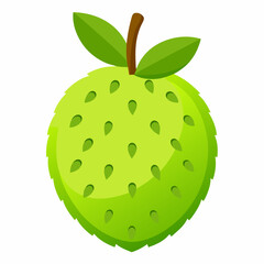 green apple with leaf