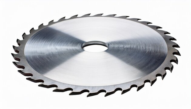 circular steel saw blade isolated
