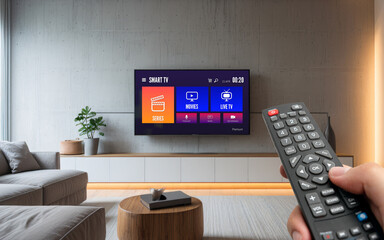 Watching TV, VOD service on TV.