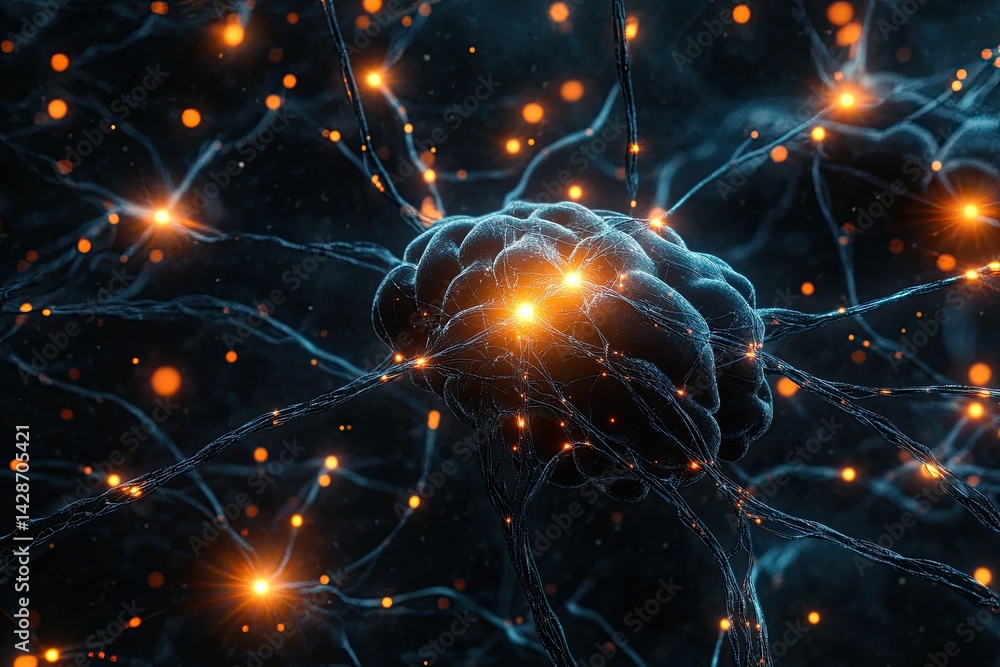 Poster intricate network of neural connections within the human brain activity