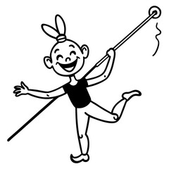 cartoon illustration of a rabbit