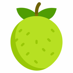 green apple with leaf