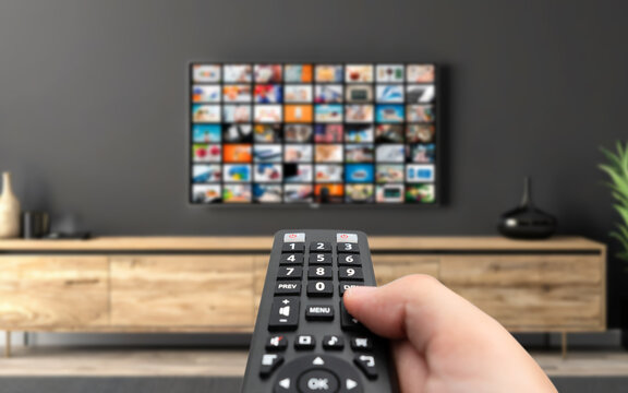 Watching TV, VOD service on TV.