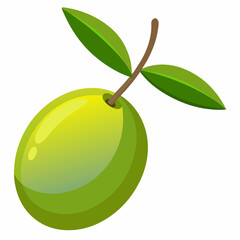 vector illustration of green apple