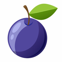 plum isolated on white background