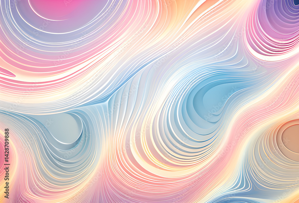 Poster nano future rainbow bright gradient background with mixed colors with tile transition, threads top. 