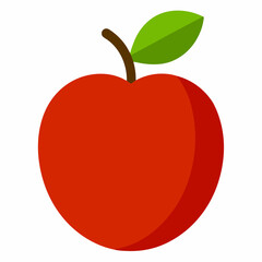 red apple vector illustration