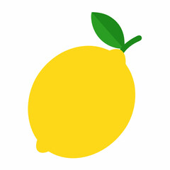 lemon with leaf