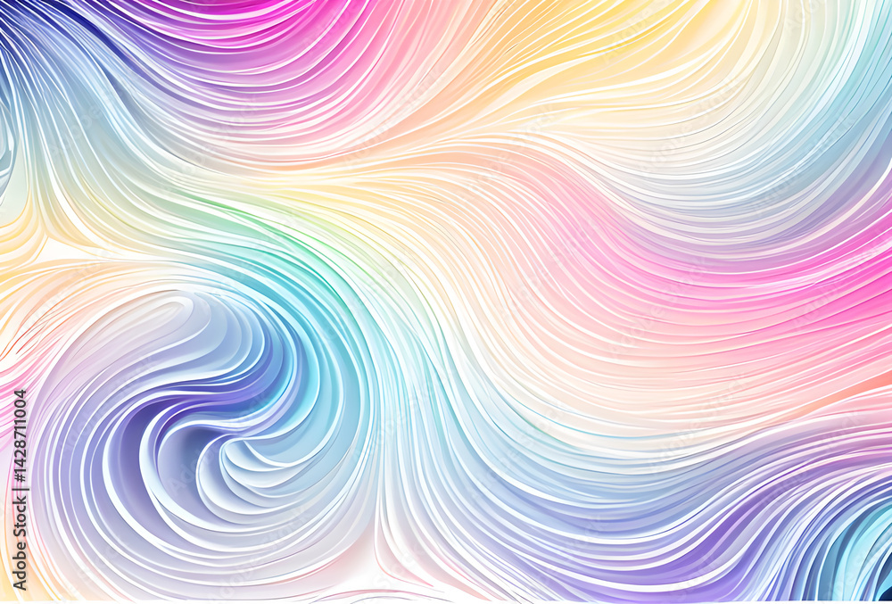 Poster nano future rainbow bright gradient background with mixed colors with tile transition, threads top. 