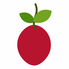 red apple isolated on white