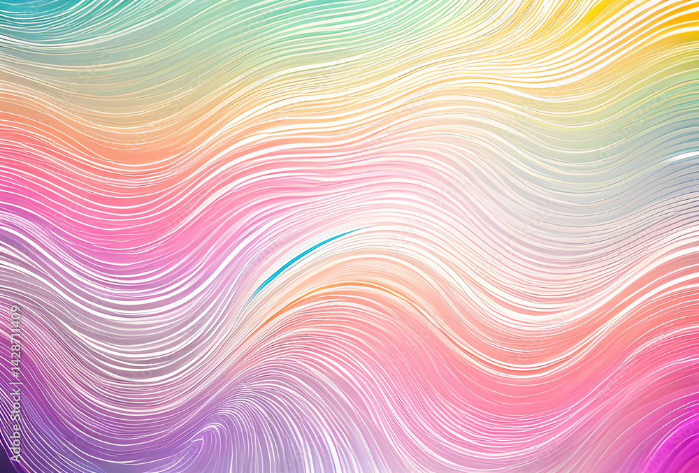 Poster nano future rainbow bright gradient background with mixed colors with tile transition, threads top. 