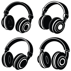 headphones on white background