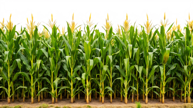 a cornfield isolated on white background PNG. GENERATIVE AI