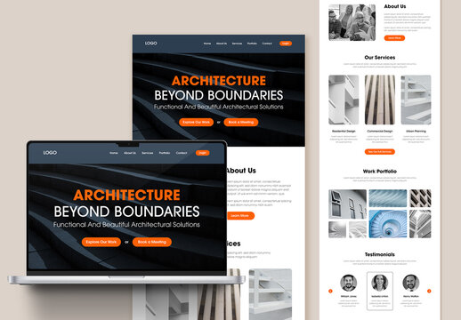 Modern Architecture Landing Page Design Template