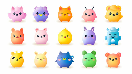 Cute Animal Faces Collection