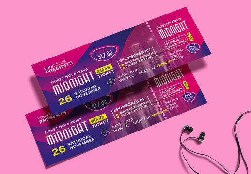 Creative Midnight Movie Ticket