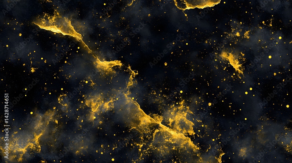 Poster cosmic nebulae display intricate patterns of golden light.