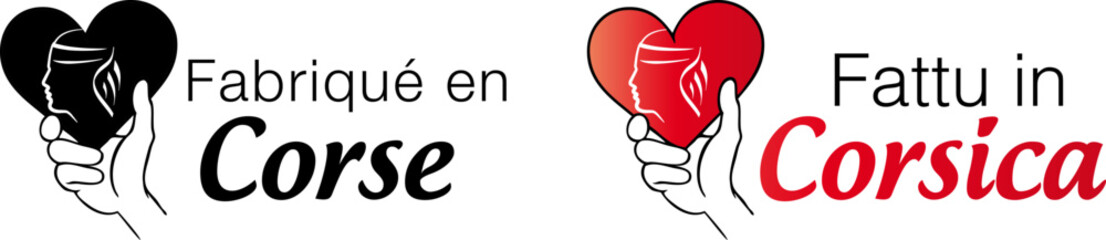 Logo fabriqué en Corse, fattu in Corsica, produits de nos régions
