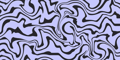 Abstract horizontal  background with colorful waves. Trendy vector illustration in style retro 60s, 70s.